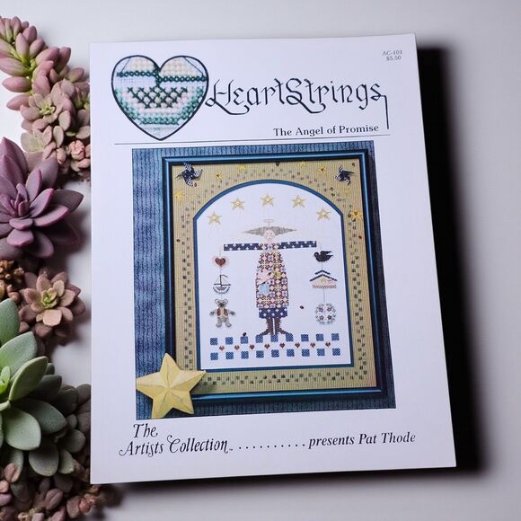 Vintage Angel of Promise Cross Stitch Pattern HeartStrings Pat Thode - Picture 1 of 2